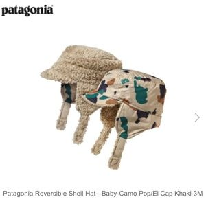 Patagonia reversible baby shell hat- camo